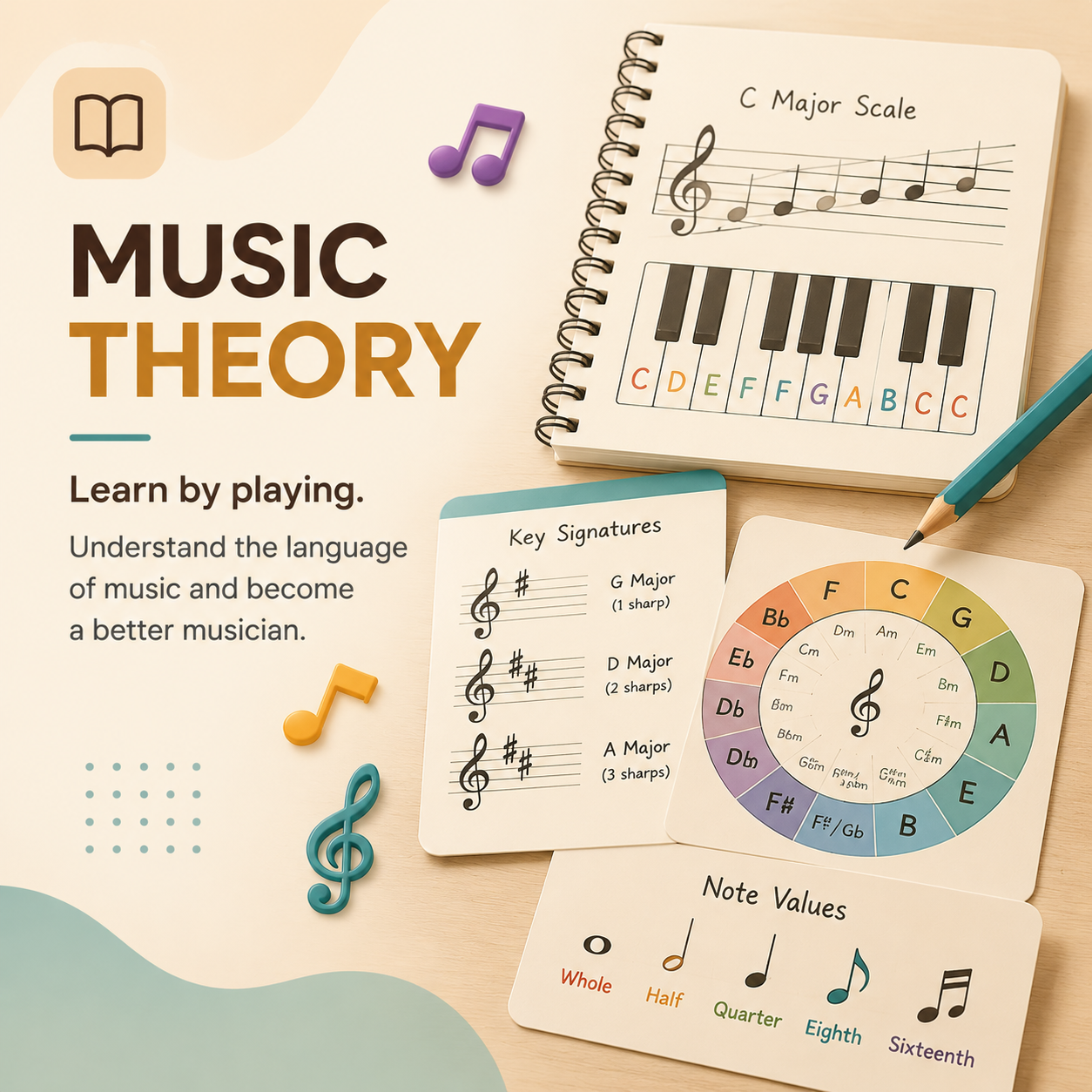 Explore piano theory lessons